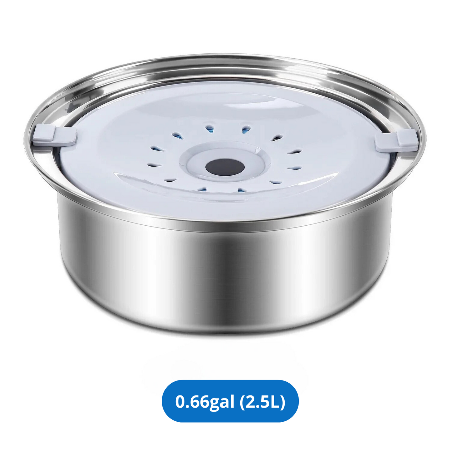 Stainless steel anti-splash bowl with active water filter