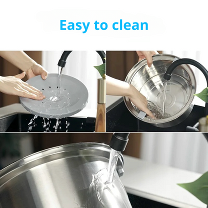 Stainless steel anti-splash bowl with active water filter