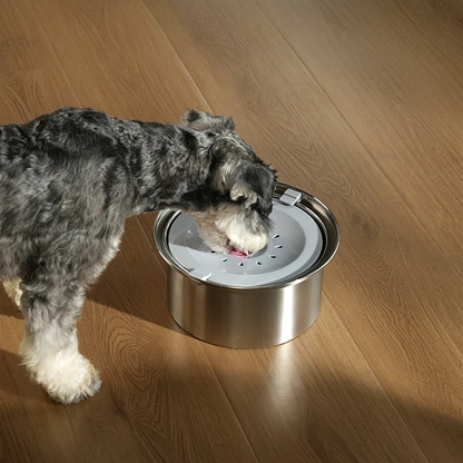 Stainless steel anti-splash bowl with active water filter